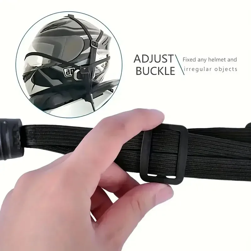 valise élastique pour moto avec crochet de sécurité, casque polyvalent, maille, transport d'équipement, durable et élégant, 03/voyage, 1 pièce