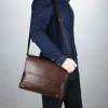 sac à bandoulière en cuir pu souple pour hommes, mallette d'affaires de marque, sac croisé diagonale de grande capacité, sac à main pour fichiers a4, portefeuille de voyage pour hommes