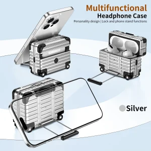 Valise individuelle à la mode pour Airpods 4 3 2 Pro, étui de protection pour bagages tendance pour Airpods1/2/pro2, étui pour écouteurs anti-chute Valise individuelle à la mode pour Airpods 4 3 2 Pro, étui de protection pour bagages tendance pour Airpods1/2/pro2, étui pour écouteurs anti-chute 