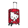 housse de valise de dessin animé chat hello kitty rouge, étui de bagages utile pour vacances, protection de voyage