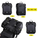 Pack de bagages pour moto, sac de siège arrière multifonction étanche pour Motocross 10L 20L 30L, sac à dos d&rsquo;équitation en plein air