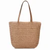 sac à main à bandoulière tissé à la main pour femmes, mode bohème, fourre tout de plage en paille, sac de voyage, sacs de shopping tissés