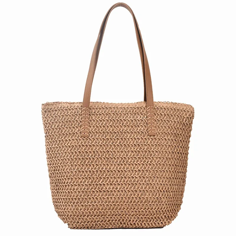 sac à main à bandoulière tissé à la main pour femmes, mode bohème, fourre tout de plage en paille, sac de voyage, sacs de shopping tissés
