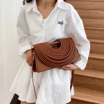 Sac à main de soirée de luxe pour femmes, pochette avec nœud de nouilles dorées, pochette de dîner de luxe de styliste, sacs à bandoulière carrés