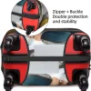 juste de bagage personnalisée avec photo et texte, protection de valise élastique personnalisée, lavable, double face, 1 pièce