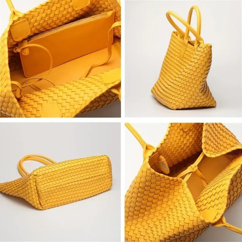 sacs à main tissés de luxe pour femmes, grands sacs à bandoulière de styliste pour femmes, sacs à main de shopping en pu à la mode, pochettes composites, 2025