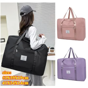 Sac de voyage de grande capacité, sac à bandoulière en tissu Nylon, sac de rangement mobile Portable, sac à bagages pliant, sac d&rsquo;avion