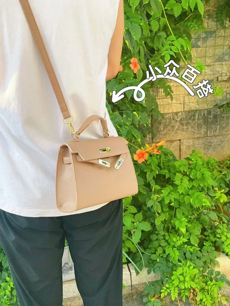 sac messager en cuir élégant pour dames, sac à main à bandoulière de luxe de styliste, fourre tout classique de marque populaire