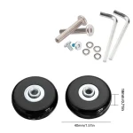 Roulettes silencieuses pour bagages de voyage, 40-70mm, Kit de réparation de valise Flexible et résistant à l&rsquo;usure, roulement silencieux à forte charge