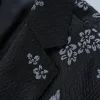 veste de costume brodée florale pour hommes, grande taille, vêtements de cérémonie, simple boutonnage, coupe cintrée, blazer à revers cranté pour scène et affaires, m 6xl