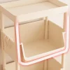 bibliothèque t1 à roulettes pour enfants, rangement pour jouets à la maison, étagères de lecture, meubles à roulettes, petite bibliothèque