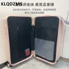 klqdzms valise grande capacité abs + boîtier de chariot pc essentiels de voyage en famille bagages roulants à roulettes unisexe de haute qualité