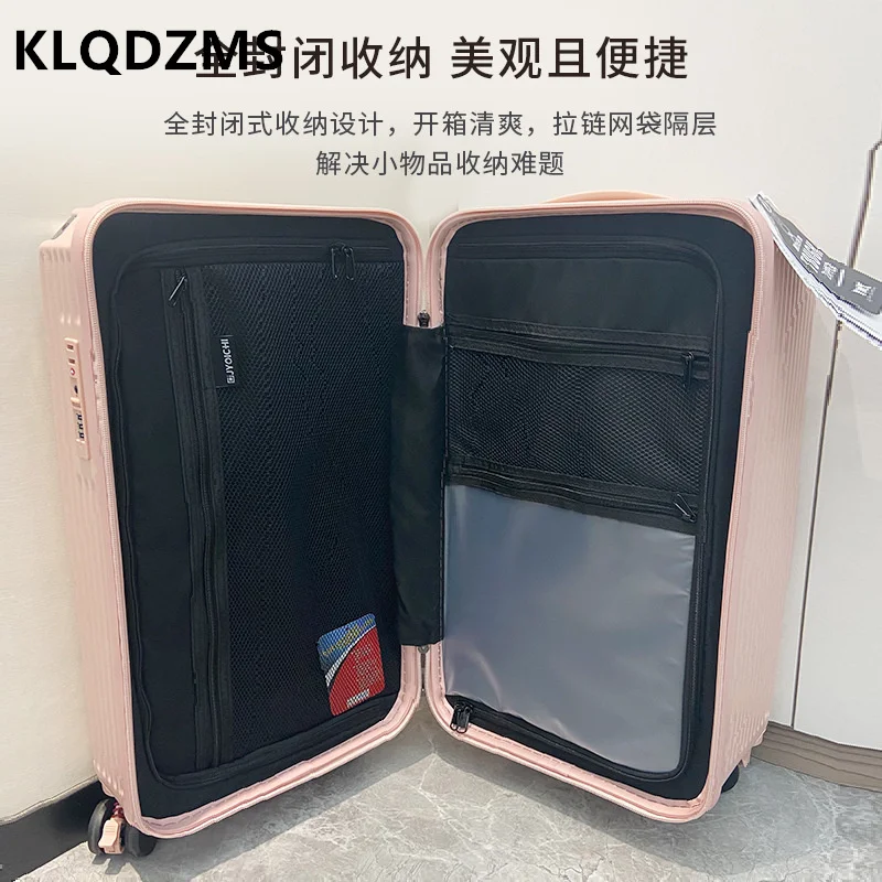 klqdzms valise grande capacité abs + boîtier de chariot pc essentiels de voyage en famille bagages roulants à roulettes unisexe de haute qualité