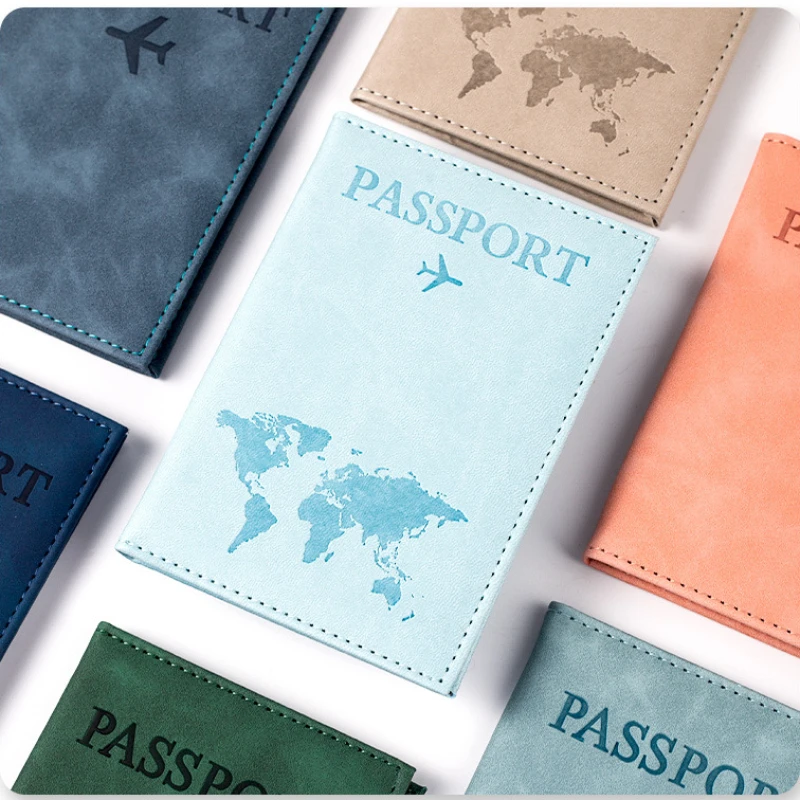 Étui de couverture de passeport d'avion pour femmes et hommes, étui de passeport de voyage, mignon portefeuille de passeport, porte monnaie pour fille