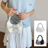 sac plissé à nœud élégant et tendance, sac à bandoulière avec rubans à sangle réglable, sac à main polyvalent à fermeture éclair pour femmes, cadeaux