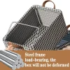 organisateur de valise sans couvercle, panier de rangement pliable avec poignée, boîte de rangement de bureau pour chambre à coucher, dortoir, 1 pièce