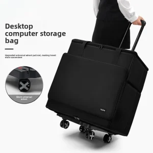 Sacs pour ordinateur portable, rangement pour ordinateur de bureau, hôte de bagages, moniteur 24 pouces 27 pouces, Charter pour ordinateur, boîtier de chariot amovible
