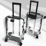 Valise transparente Internet célébrité bagages ultra-léger 20/24 pouces sacs de voyage mâle mode tendance mot de passe chariot femme 캐