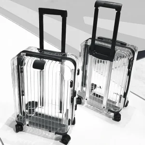Valise transparente Internet célébrité bagages ultra-léger 20/24 pouces sacs de voyage mâle mode tendance mot de passe chariot femme 캐 Valise transparente Internet célébrité bagages ultra-léger 20/24 pouces sacs de voyage mâle mode tendance mot de passe chariot femme 캐