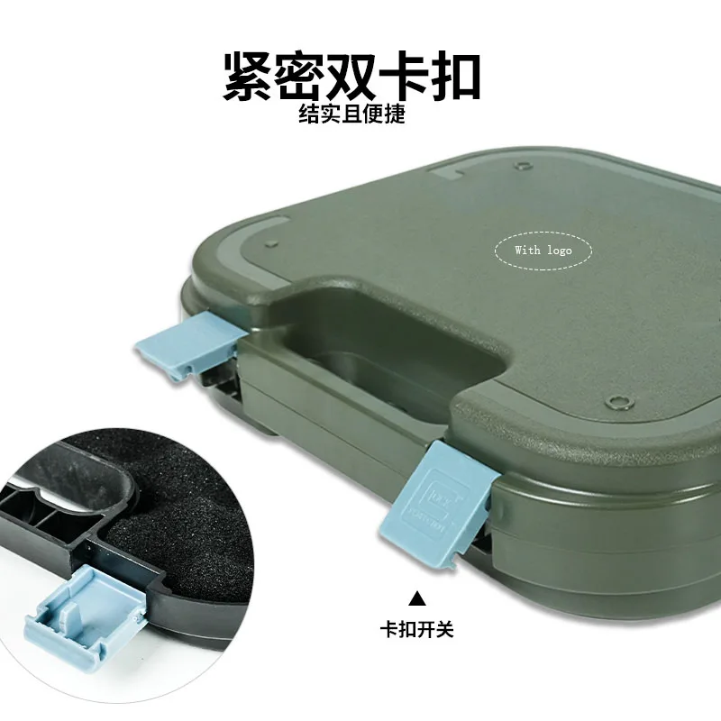 Étui de combinaison en plastique pour pistolet tactique gloc, boîte de rangement abs g17 g18 g19, transport de sécurité, boîte de chasse airsoft, accessoires