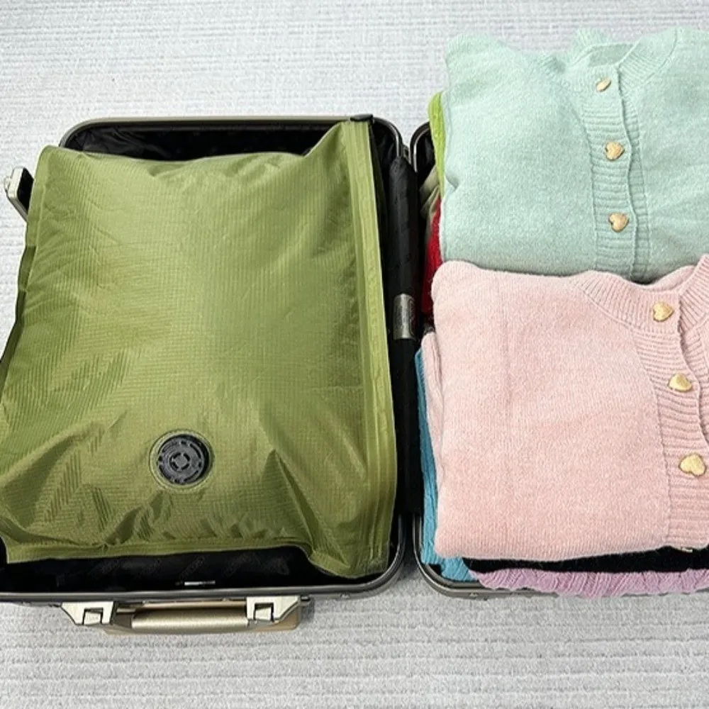 sacs de rangement sous vide de grande capacité, sacs d'emballage de voyage anti poussière enroulables à la main, valise étanche et résistante à l'humidité, cube pour vêtements