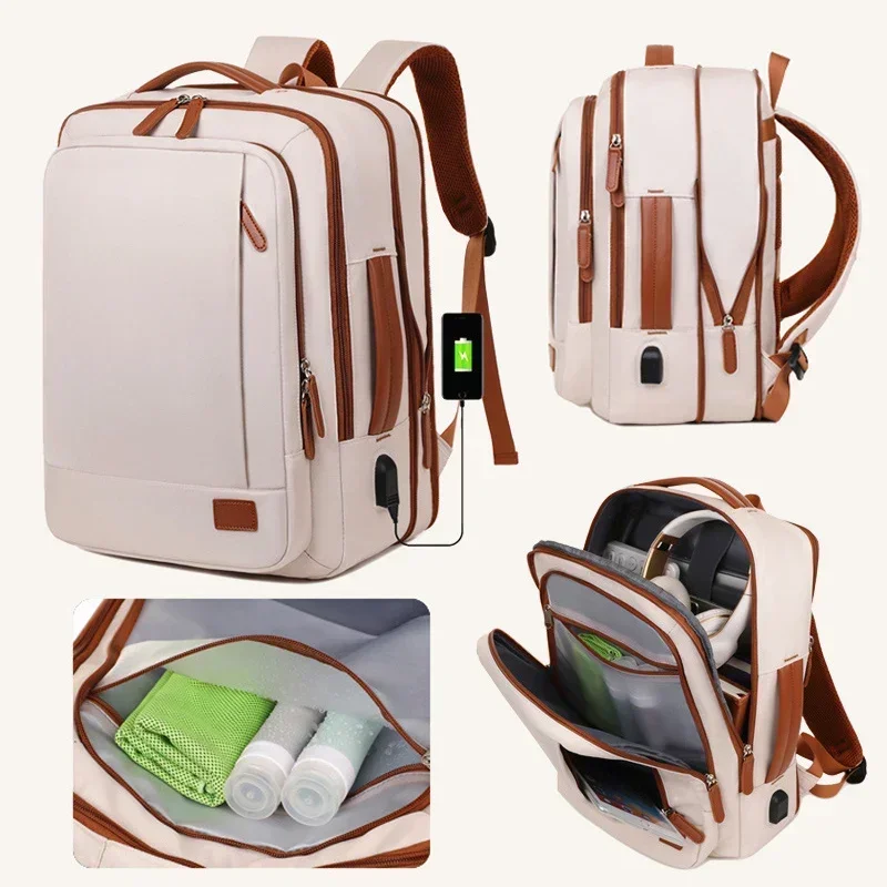 sac à dos de voyage 42x31x12cm cabine avion étanche extensible week end ordinateur portable avec port usb ryanair bagage à main femmes hommes sac à dos