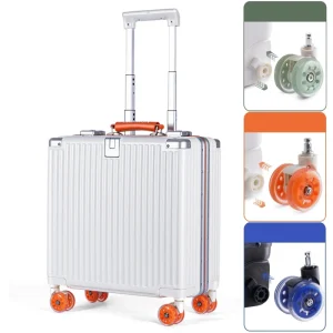 Valise à main de 18 pouces avec roulettes colorées, cadre en aluminium, bagage roulant de voyage, matériau PC de haute qualité Valise à main de 18 pouces avec roulettes colorées, cadre en aluminium, bagage roulant de voyage, matériau PC de haute qualité
