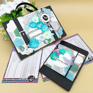 1 ensemble d&rsquo;album de valise fait à la main, découpe en métal découpée pour l&rsquo;artisanat du papier, Albums de bricolage, cadeau/Scrapbooking Journal planificateur livre d&rsquo;aventure