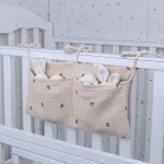 Sac de rangement Portable pour berceau de bébé, organisateur de couches multifonctionnel pour tête de lit de nouveau-né, sac à couches pour enfants, articles de literie pour bébé