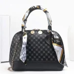 Sac à bandoulière Designer Shell – Nouveau sac à main imprimé pour femme avec sangle en foulard en soie