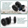 roue de bagage noire de remplacement avec vis, kit de réparation de roulette, pièces de valise de voyage, essieux 55mm, 8 pièces