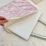 Housse d&rsquo;ordinateur légère avec poignée, Design nœud papillon, housse pour ordinateur portable de 15 pouces, douce et mignonne pour tablette d&rsquo;affaires
