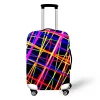 juste de bagage épaisse graffiti coloré, housse de bagage élastique, housse de bagage, étui anti poussière, accessoires de voyage, convient à la valise de 19 à 32 pouces