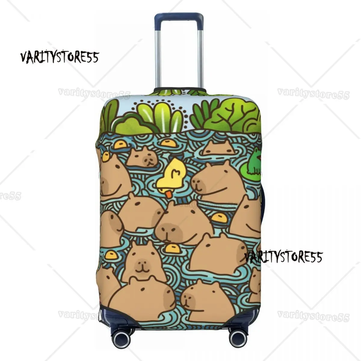 Juste de Bagage Personnalisée, Un Étang Complet de Capybara, PoinValise de Protection, Housses Imbibées pour 18-32 Pouces Juste de Bagage Personnalisée, Un Étang Complet de Capybara, PoinValise de Protection, Housses Imbibées pour 18-32 Pouces
