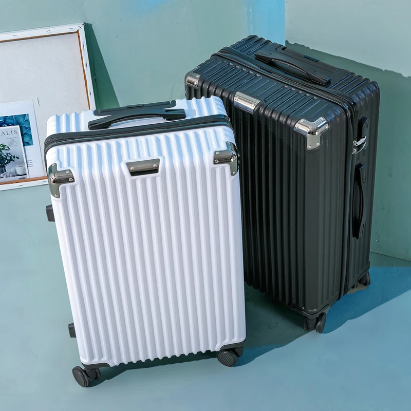 Nouveau modèle valise à roulettes 20/24/28 pouces poignée de voyage bagages pour courts voyages valises en cuir de grande capacité pour hommes et femmes Nouveau modèle valise à roulettes 20/24/28 pouces poignée de voyage bagages pour courts voyages valises en cuir de grande capacité pour hommes et femmes