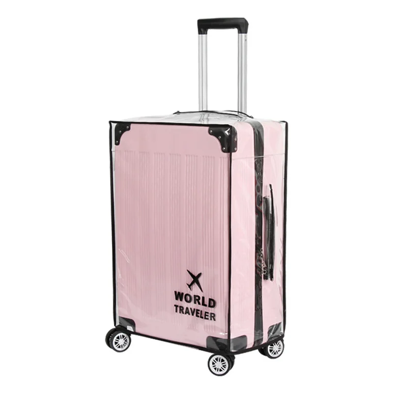 housse de protection transparente pour bagages de voyage, housses de valise étanches, anti poussière, fermeture éclair, pour valise de 20 à 20 pouces 2