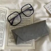 juste en cuir pu pour lunettes de soleil pour hommes et femmes, étui souple portable pour poudres, accessoires pour lunettes, cadeau pour femme
