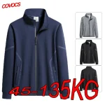 Veste de sport grande taille pour hommes, costume décontracté, pour personnes d&rsquo;âge moyen et âgées, Cardigan à revers, printemps et automne, M-8XL