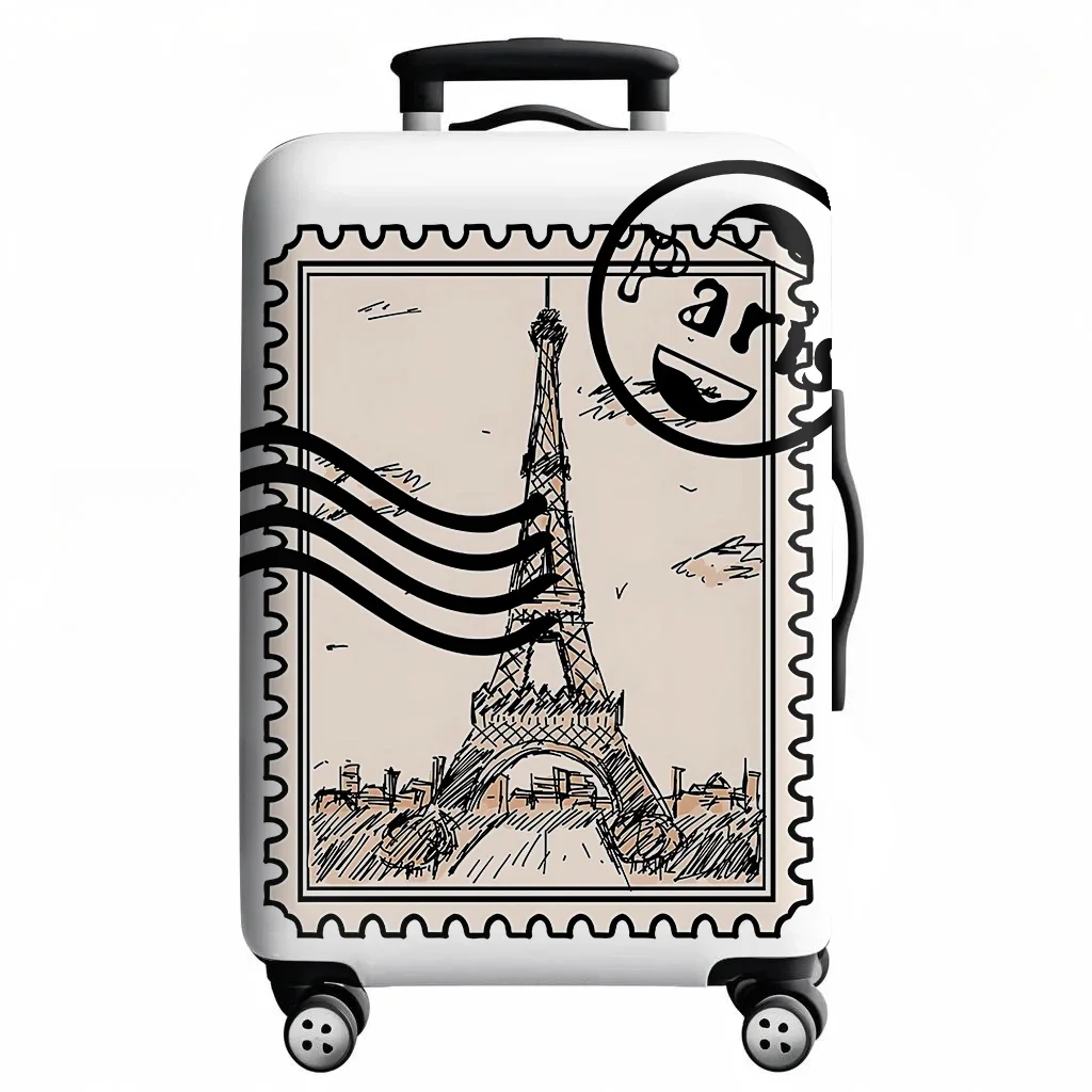 housse de protection élastique pour bagages, combinaison à fermeture éclair pour carte du monde, pour sac de 18 à 32 pouces, housse de valise, housse de chariot, accessoires de voyage