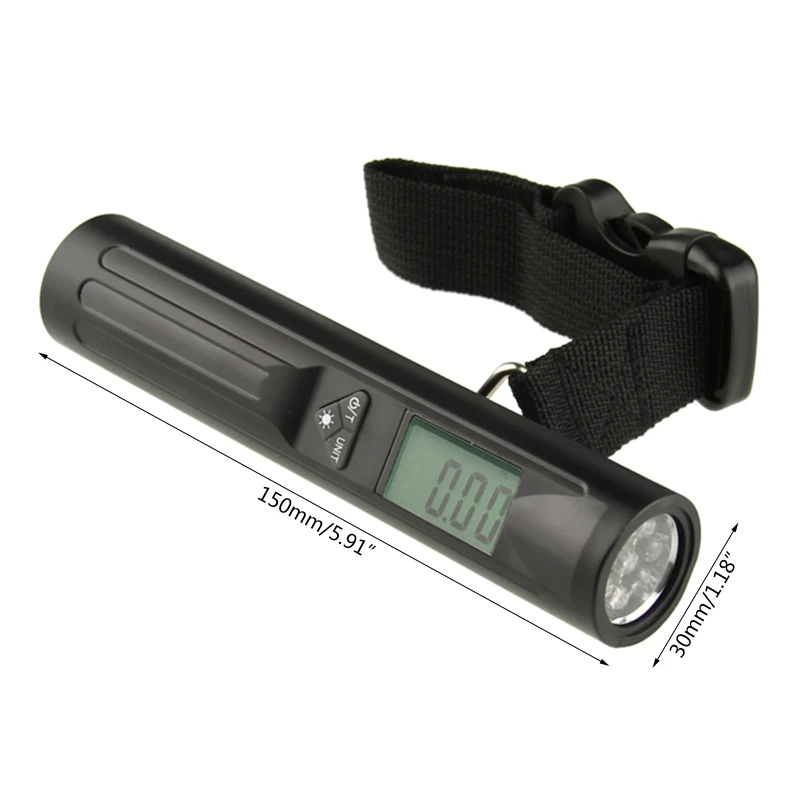 à bagages numérique portable améliorée, poids valise pour avec lampe poche 40kg/10g 8 lumières led f0t6