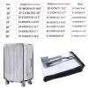 housse de protection pour bagages entièrement transparente, valise étanche en pvc, combinaison pour valise à roulettes de 18 à 30 pouces, housse anti poussière