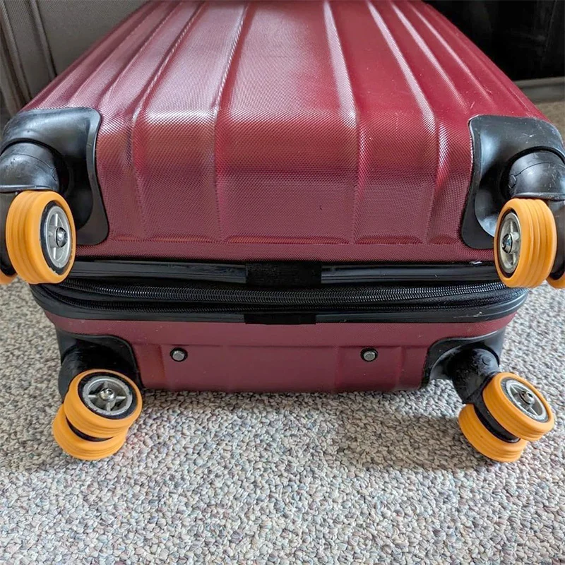 protecteur de roues en silicone pour bagages, étui de chariot silencieux, manchon de roulette, bagages de voyage, accessoires de valise, bruit sap, 8 pièces