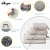 ensemble/6 pièces emballage compressible sac de rangement de voyage cubes valise étanche en nylon portable avec sac à main organisateur de bagages