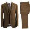 costume 3 pièces pour hommes, tweed à chevrons, double boutonnage, tuxedos de mariage, taille, vêtements pour hommes, style décontracté, costume de mode pour hommes