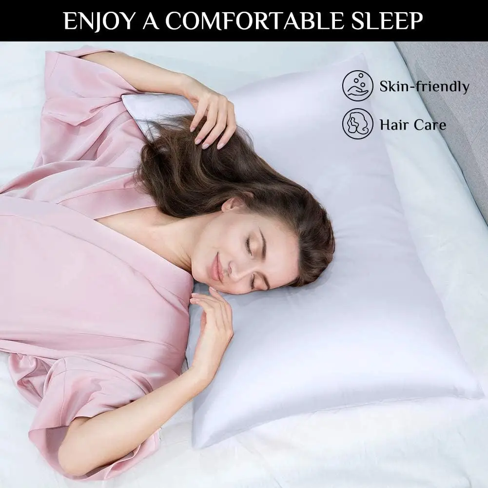 taie d'oreiller en satin pour cheveux et peau, taies d'oreiller pour lieux, taille standard, ensemble de taies d'oreiller super douces, 2 pièces