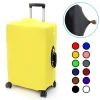 Housse de protection pour bagages en tissu extensible, étui anti-poussière pour bagages, adapté à une valise de 18 à 28 pouces, accessoires de voyage Housse de protection pour bagages en tissu extensible, étui anti-poussière pour bagages, adapté à une valise de 18 à 28 pouces, accessoires de voyage