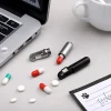 boîte à pilules en acier inoxydable, capsule scellée, mini étui à pilules portable de premiers secours, étui à médicaments à main pour personnes âgées
