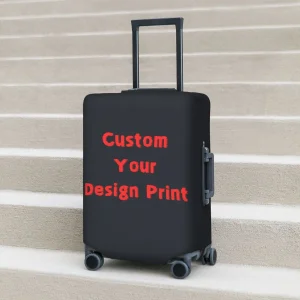 Juste de valise imprimée personnalisée, étui à bagages amusant, protection professionnelle, vol de votre photo, anime