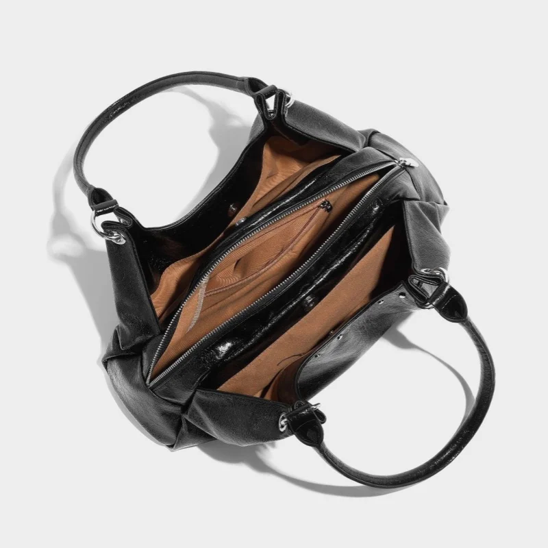 sac à bandoulière vintage élégant avec sous les bras, fourre tout spacieux de style décontracté, sac à main doux pour femmes