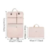 pochette de rangement de bagages suspendue, sac de voyage pliable de grande capacité, organisateur anti poussière avec poignée, cubes d'emballage
